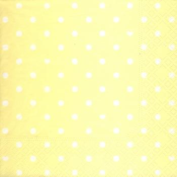 Hearts and dots yellow - Servietten 33x33 cm