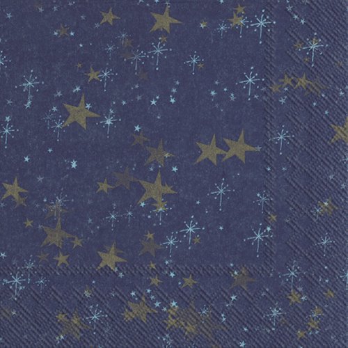 Sternenhimmel dunkelblau Servietten 33x33 cm