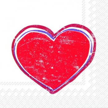 Heartbeat red – Servietten 33x33 cm