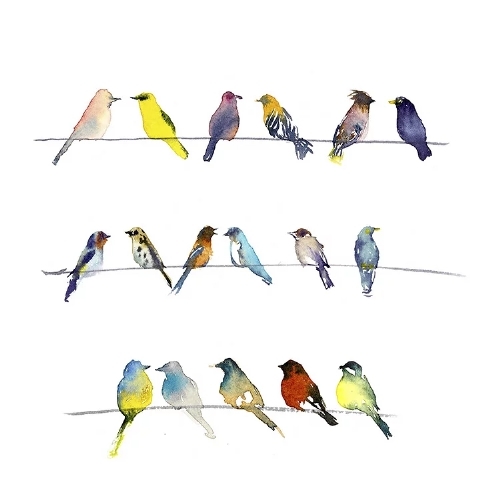 Birds Community  - Servietten 33x33 cm