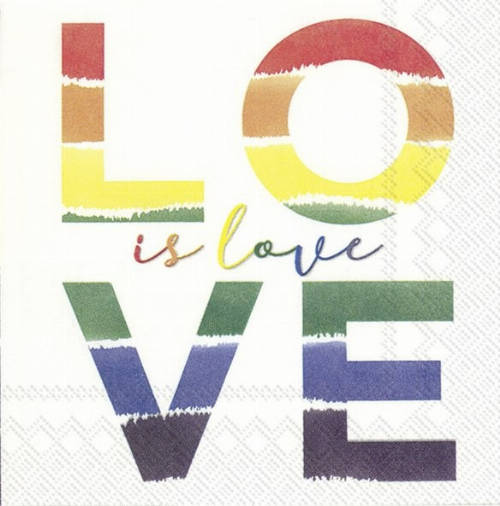 Love is Love Serviette 25x25cm